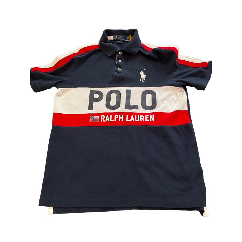 Polo Ralph Lauren navy Polo American Flag Classic Fit‎ USA